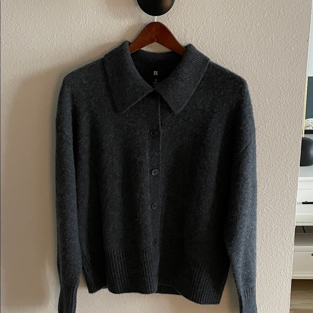Banana Republic Charcoal Cashmere Cardigan